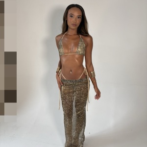 Leopard Shimmer Maxi Set