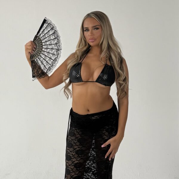 Black Snake Lace Maxi Set